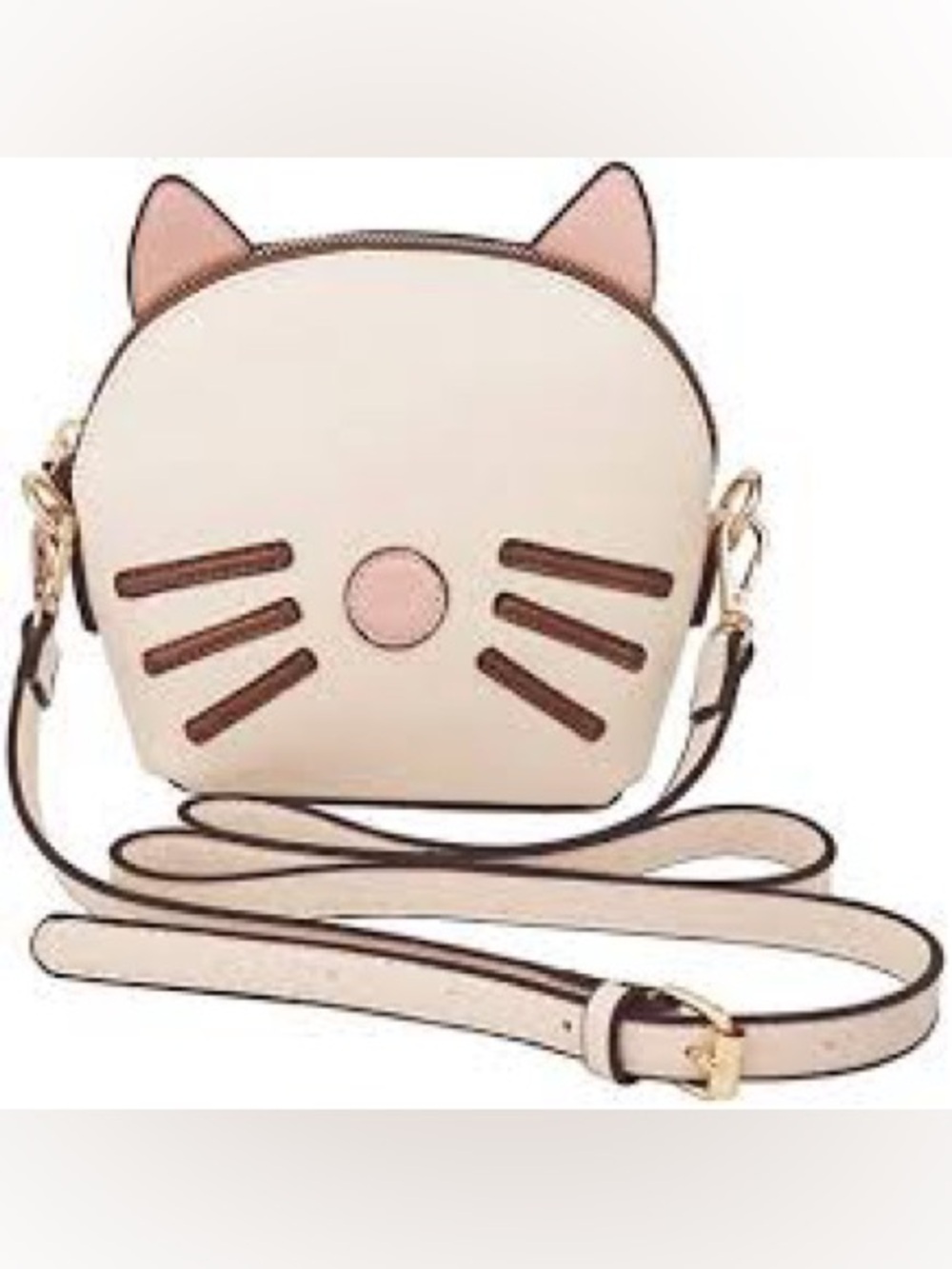 B Brentano Pink Cat Crossbody Bag